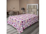 Abakuhaus Lenzuolo Paisley, Acquerello Con Motivo Tradizionale Asiatico Di Peonia, Morbido E Confortevole, Per Un Letto Decorativo, 1 Pezzo, 260 Cm X 168 Cm, Magenta, Giallo, Viola