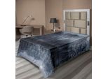 Abakuhaus Lenzuolo Naturale, Notte Nella Foresta Attraverso Il Lago Con La Luna In Inverno Stampa Paesaggio Boschivo, Lenzuolo Superiore Morbido E Confortevole Per Un Letto Decorativo 1 Pezzo 190 Cm X 100 Cm, Viola-Blu E Nero