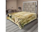 Abakuhaus Paris Lenzuolo, Design Vintage Stile Sbiadito, Simbolo Della Capitale Francese Torre Eiffel, Lenzuolo Morbido E Confortevole Per Un Letto Decorativo 1 Pezzo 266 Cm X 260 Cm, Beige Pallido Cammello