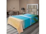 Abakuhaus Lenzuolo Da Letto, Immagine Esotica Di Laguna, Sabbia, Oceano, Paradiso, Thailandia, Natura, Lenzuolo Morbido E Confortevole Per Un Letto Decorativo, 1 Pezzo, 260 Cm X 168 Cm, Sabbia, Marrone, Cielo, Blu