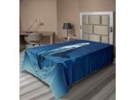 Abakuhaus Lenzuolo Con Sirena, Regina Delle Sirene Realistica Nelle Profondità Dell'oceano, Grafica Aquafantasie, Lenzuolo Morbido E Confortevole Per Un Letto Decorativo, 1 Pezzo, 260 Cm X 168 Cm, Blu E Bianco