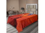 Abakuhaus Lenzuolo Americana, Grand Canyon Negli Stati Uniti D'america Natura Geologia Rocce Immagine, Morbido E Confortevole Lenzuolo Superiore Per Un Letto Decorativo 1 Pezzo 260 Cm X 168 Cm, Arancione Blu