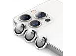 Per Apple Iphone 15 Pro / Pro Max Vetro Protettivo Lente Della Fotocamera Vetro Duro H9 Argento