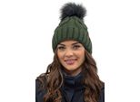 Cappello A Maglia Da Donna Vivisence - Cappello Con Pompon Per Donna Copricapo Inverno Autunno - Cappello Con Pompon Caldo Cappello Invernale A Maglia Spessa - Verde