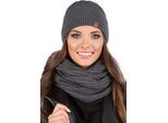 Set Di Berretto Invernale E Sciarpa Da Donna Vivisence, Copricapo Caldo E Copricollo Per L'inverno E L'autunno, Set Invernale Da Donna, Eu, Grigio Scuro, Taglia Unica