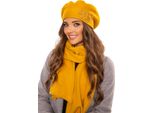 Vivisence Berretto Da Donna Elegante Cappello Invernale E Sciarpa Set Di Copricapo Caldo E Copricollo Per L'inverno E L'autunno Caldo Spesso, Set Invernale Per Le Donne, Eu, Miele, Taglia Unica