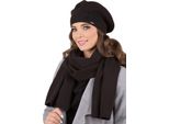 Vivisence Berretto Da Donna Elegante Cappello Invernale E Sciarpa Set Caldo Copricapo E Copricollo Per L'inverno E L'autunno Caldo Spesso, Set Invernale Per Le Donne, Eu, Nero, Taglia Unica