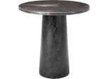 Casa Padrino Luxury Marble Side Table Grey Ø 55 X H. 57 Cm - Tavolino Rotondo In Marmo Di Alta Qualità - Mobili In Marmo - Mobili - Qualità Lusso