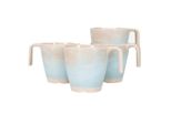 4 Tazze Da Caffè / Mug / Caffettiera - Stone Line Beige