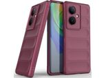 Custodia Per Vivo V29 Lite 5G / Vivo Y78+ Custodia Protettiva In Silicone Tpu Morbido Antiurto Borgogna