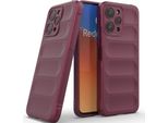 Custodia Per Xiaomi Redmi 12 4G Custodia Protettiva In Silicone Tpu Morbido Antiurto Borgogna