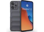 Custodia Per Xiaomi Redmi 12 4G Custodia Protettiva In Silicone Tpu Morbido Antiurto Grigio Scuro