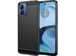 Custodia Per Motorola Moto G14 In Silicone Tpu Morbido, Fibra Di Carbonio, Custodia Protettiva Antiurto Nera