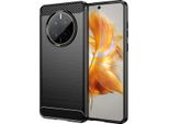 Custodia Per Huawei Mate 50 In Silicone Tpu Morbido, Fibra Di Carbonio, Custodia Protettiva Antiurto Nera