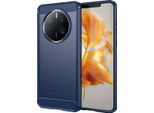 Custodia Per Huawei Mate 50 Pro In Silicone Tpu Morbido, Fibra Di Carbonio, Custodia Protettiva Antiurto Blu
