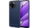 Custodia Per Realme 11 4G In Silicone Tpu Morbido, Fibra Di Carbonio, Custodia Protettiva Antiurto Blu