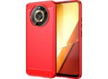 Custodia Per Realme 11 5G In Silicone Tpu Morbido, Fibra Di Carbonio, Custodia Protettiva Antiurto Rossa