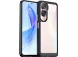 Custodia Per Honor 90 Lite Trasparente, Protettiva In Silicone Tpu Antiurto, Nero