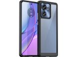 Custodia Per Motorola Edge 40 Trasparente, Protettiva In Silicone Tpu Antiurto Nero