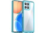 Custodia Per Honor X6 /Honor X8A /Honor X8 5G Trasparente, Antiurto Custodia Protettiva In Silicone Tpu Azzurro
