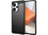 Custodia Per Xiaomi Redmi Note 13 Pro+ In Silicone Tpu Morbido, Fibra Di Carbonio, Custodia Protettiva Antiurto Nera