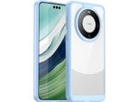 Custodia Per Huawei Mate 60 Pro Trasparente, Antiurto Tpu Silicone Custodia Protettiva Blu
