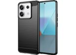 Custodia Per Xiaomi Redmi Note 13 Pro In Silicone Tpu Morbido, Fibra Di Carbonio, Custodia Protettiva Antiurto Nera