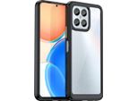 Custodia Per Honor X6 /Honor X8A /Honor X8 5G Trasparente, Antiurto Tpu Silicone Custodia Protettiva Nero