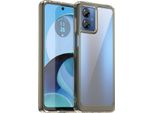 Custodia Per Motorola Moto G14 Trasparente, Antiurto In Silicone Tpu Protettivo Grigio