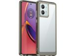 Custodia Per Motorola Moto G84 Trasparente, Antiurto In Silicone Tpu Protettivo Grigio