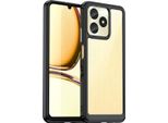 Custodia Per Realme C53 Trasparente, Protettiva In Silicone Tpu Antiurto Nero