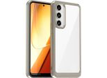 Custodia Per Samsung Galaxy S23 Fe Trasparente, Antiurto In Silicone Tpu Protettivo Grigio