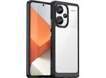 Custodia Per Xiaomi Redmi Note 13 Pro+ Trasparente, Antiurto Tpu Silicone Custodia Protettiva Nero