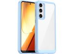 Custodia Per Samsung Galaxy S23 Fe Trasparente, Antiurto In Silicone Tpu Protettivo Blu