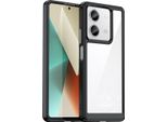 Custodia Per Xiaomi Redmi Note 13 Trasparente, Antiurto Tpu Silicone Custodia Protettiva Nero