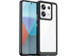 Custodia Per Xiaomi Redmi Note 13 Pro Trasparente, Antiurto Tpu Silicone Custodia Protettiva Nero