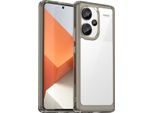 Custodia Per Xiaomi Redmi Note 13 Pro+ Trasparente, Antiurto Custodia Protettiva In Silicone Tpu Grigio