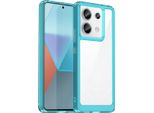 Custodia Per Xiaomi Redmi Note 13 Pro Trasparente, Antiurto Custodia Protettiva In Silicone Tpu Azzurro