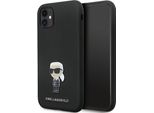 Karl Lagerfeld Klhcn61Smhknpk Iphone 11/ Xr 6.1 Czarny/Nero Silicone Ikonik Metallo Pin