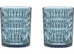 Nachtmann Ethno Tumbler, Set Di 2, Tumbler Per Whisky, Bicchiere Per Whisky, Vetro Di Cristallo, Blu Vintage, 304 Ml, 105389