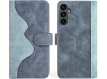 Per Samsung Galaxy A15 Design Custodia Del Telefono Cellulare Custodia Blu Copertura In Pelle Artificiale