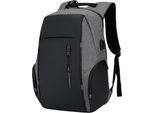 Zaino Per Laptop Da 17 Pollici Con Porta Usb, Alla Moda, Zaini Impermeabili, Grigio