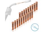 Stahlwerk Set Di 20 Punte Di Contatto AK15 | MB15 | AK14 | MB14 | Punte Di Contatto M6X25 In 1,0 Mm Mig Mag Set Di Parti Di Usura | Accessori Di Saldatura Per Torce Di Saldatura