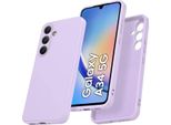 Custodia Per Samsung Galaxy A34 Morbido Silicone Liquido, Custodia In Gomma Antiurto Viola