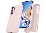 Custodia Per Samsung Galaxy A34 Morbido Silicone Liquido, Custodia In Gomma Antiurto Rosa