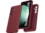 Custodia Per Samsung Galaxy S23 Fe Morbido Silicone Liquido, Custodia In Gomma Antiurto Rossa