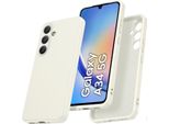 Custodia Per Samsung Galaxy A34 Morbido Silicone Liquido, Custodia In Gomma Antiurto Bianco