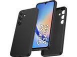Custodia Per Samsung Galaxy A34 Morbido Silicone Liquido, Custodia In Gomma Antiurto Nera