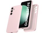 Custodia Per Samsung Galaxy S23 Fe Morbido Silicone Liquido, Custodia In Gomma Antiurto Rosa