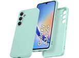 Custodia Per Samsung Galaxy A34 Morbido Silicone Liquido, Custodia In Gomma Antiurto Turchese
